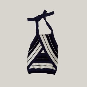 Bardot Knit Halter Crop Top